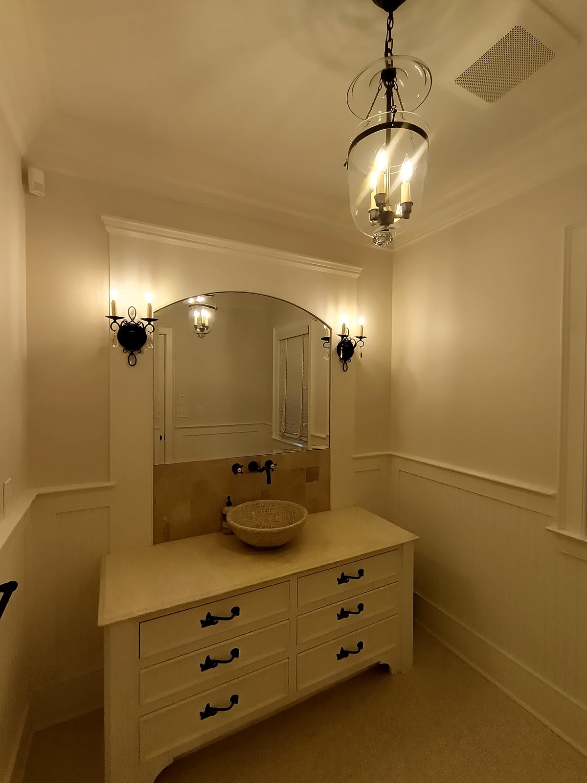 Interior Bathroom White Walls Trim Vanity — Frank Leonard Painting LLC