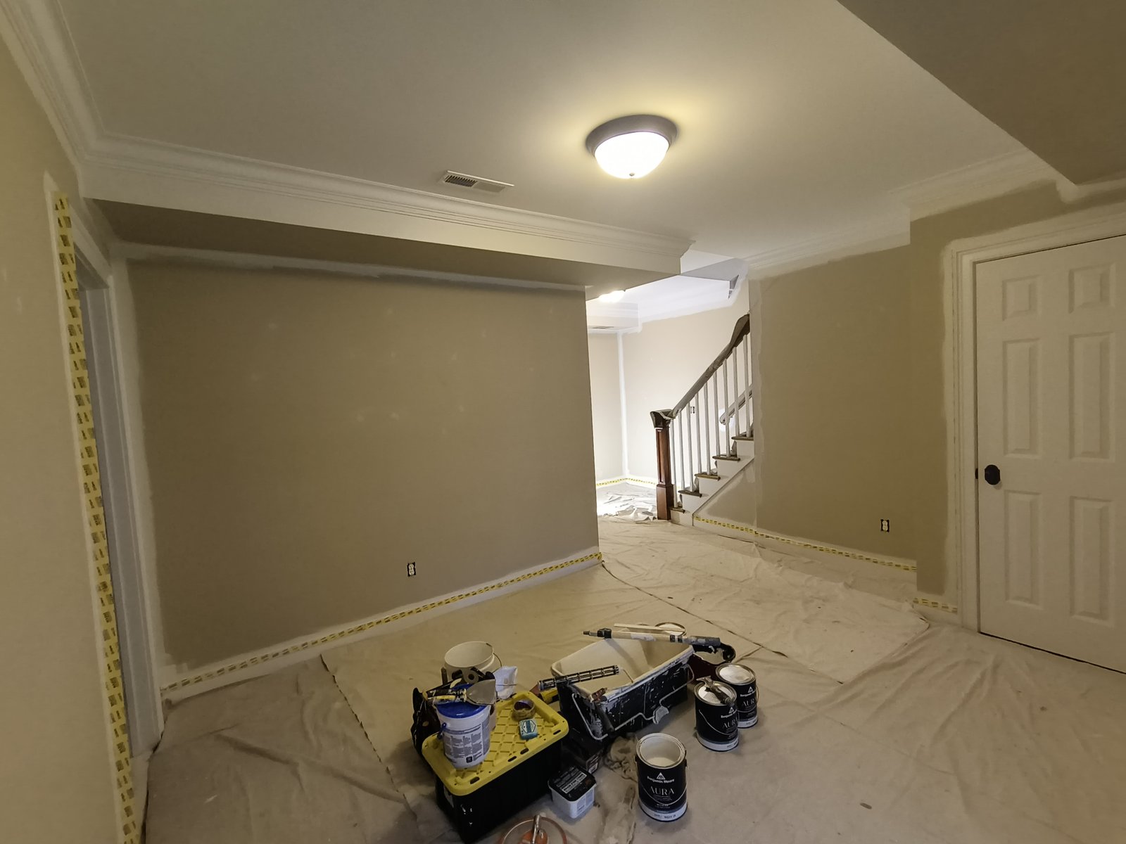 Interior Foyer Hallway Walls Trim Painting — Frank Leonard Painting LLC