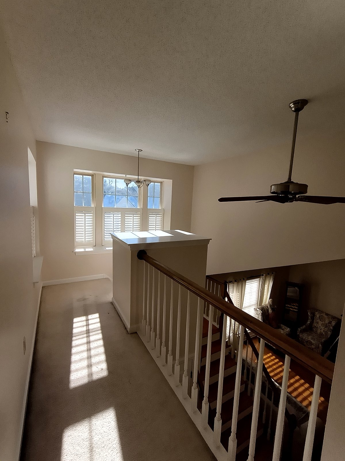 Interior Hallway Staircase Light Walls — Frank Leonard Painting LLC
