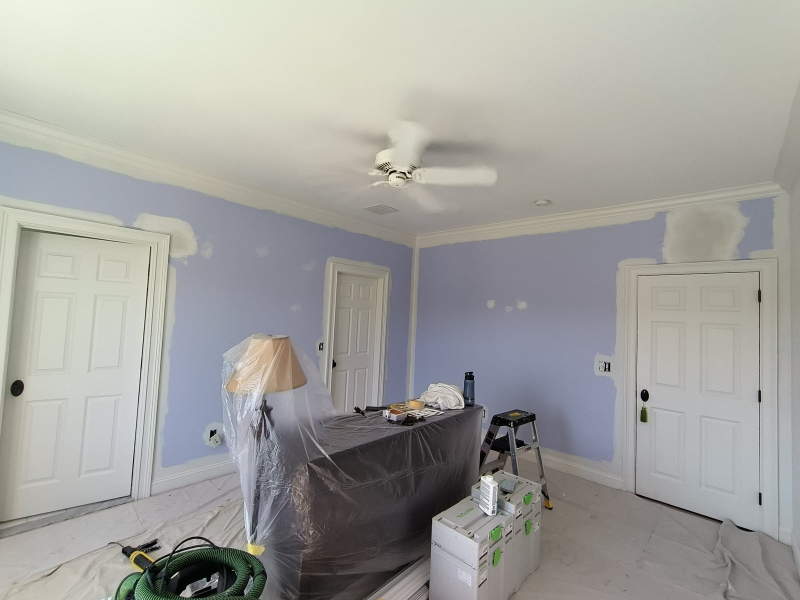 Interior Room Walls Ceiling Painting In Progress — Frank Leonard Painting LLC