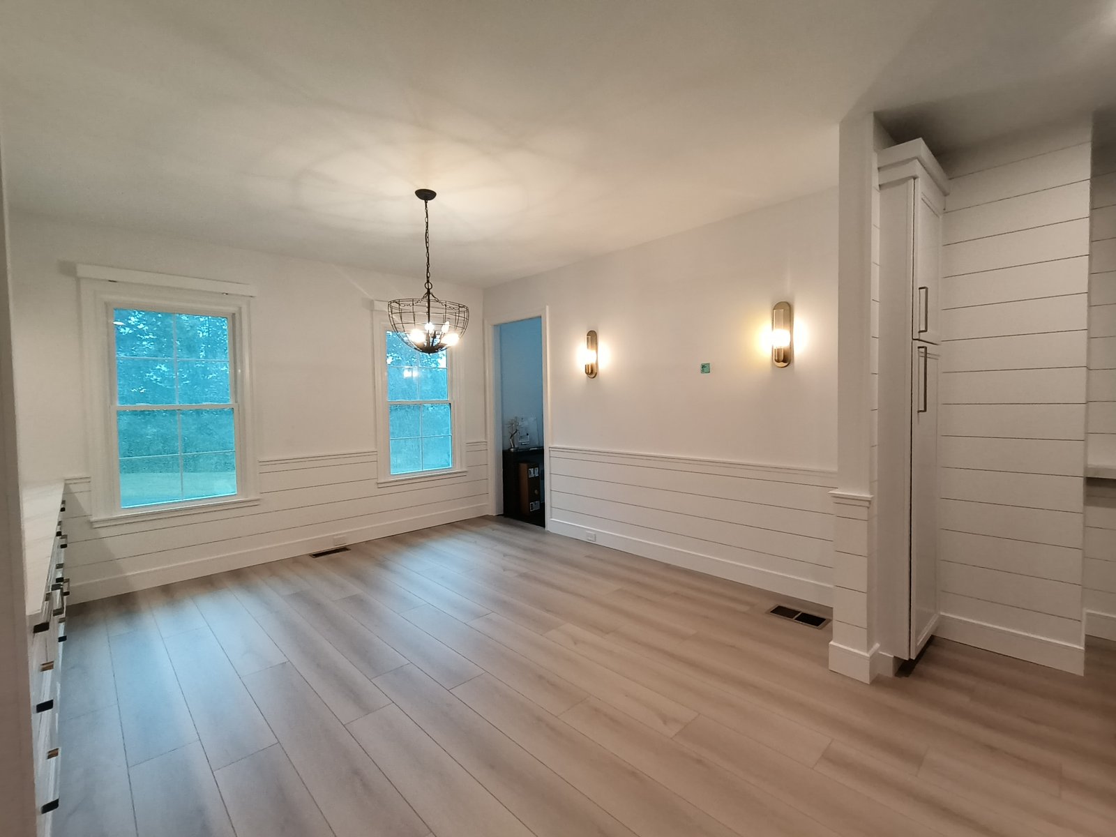 Interior Room White Walls Shiplap Wainscoting — Frank Leonard Painting LLC