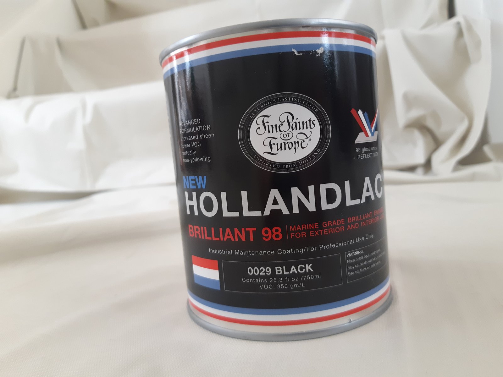 Specialty Epoxy Concrete Hollandlac Brilliant 98 Black Paint Can — Frank Leonard Painting LLC