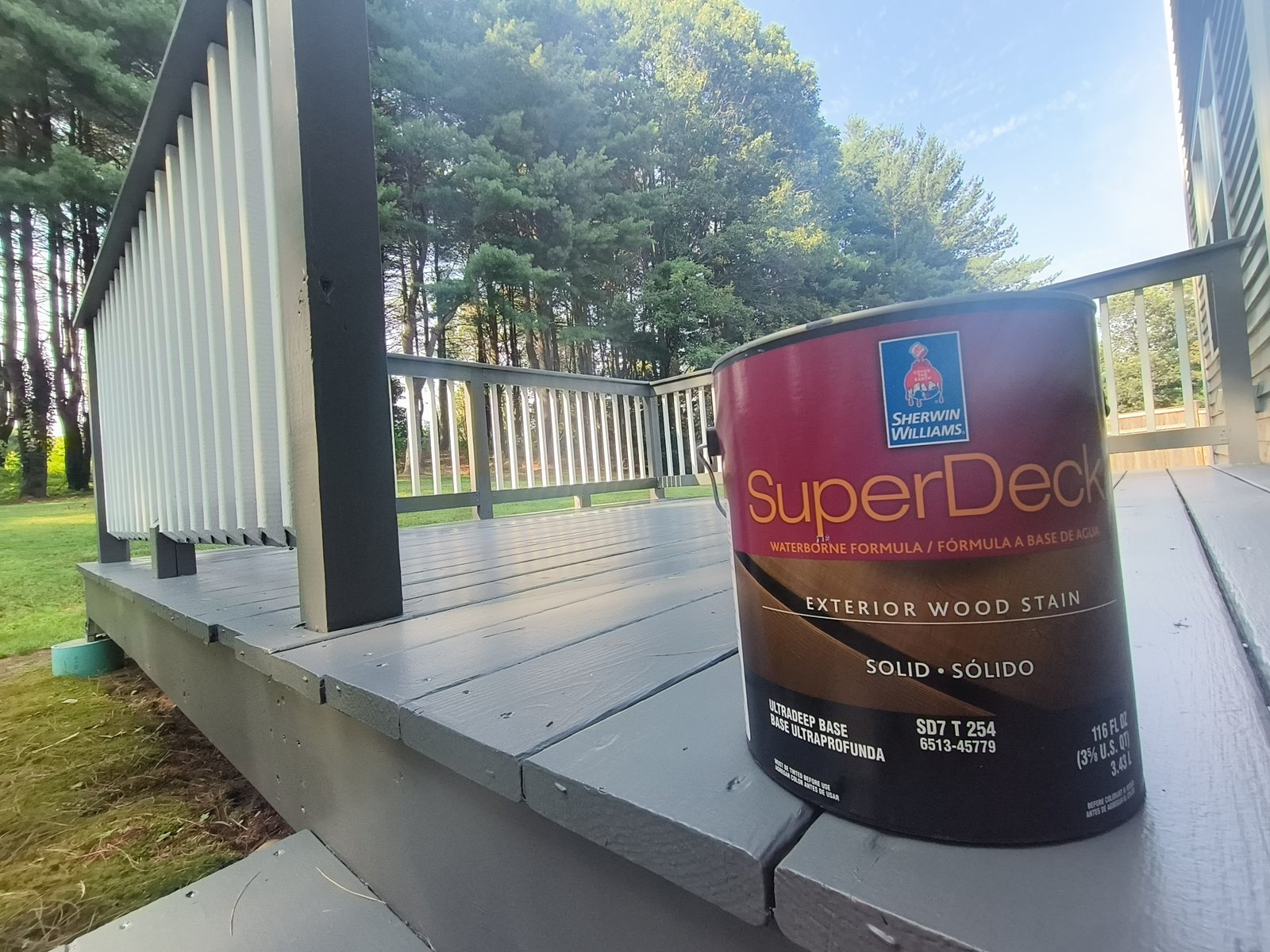 Exterior deck — grey solid stain