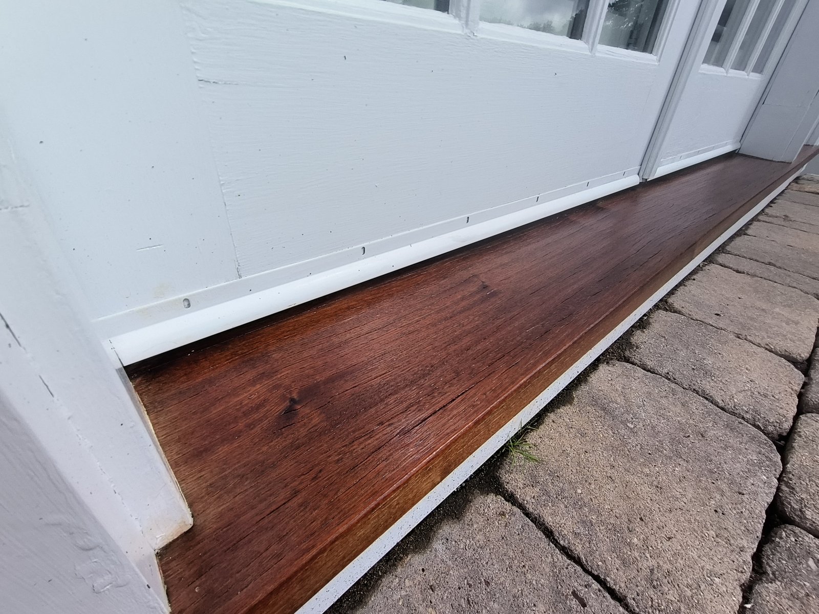 Stained Exterior Wood Door Threshold — Frank Leonard Painting LLC