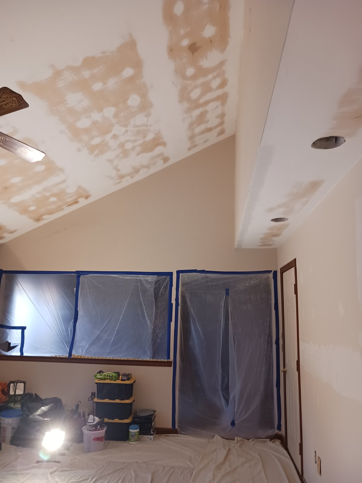 Interior Ceiling Drywall Repair Patching Prep — Frank Leonard Painting LLC